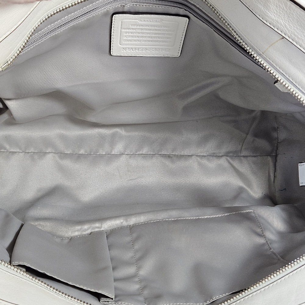 Coach Taylor Python Ivory Mixed Leather Shoulder … - image 6